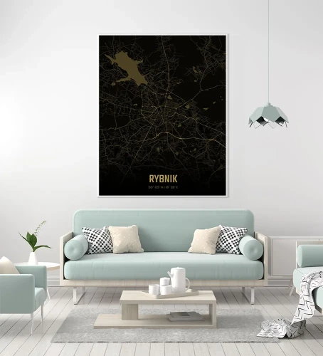 Plakat Rybnik amber night mockup