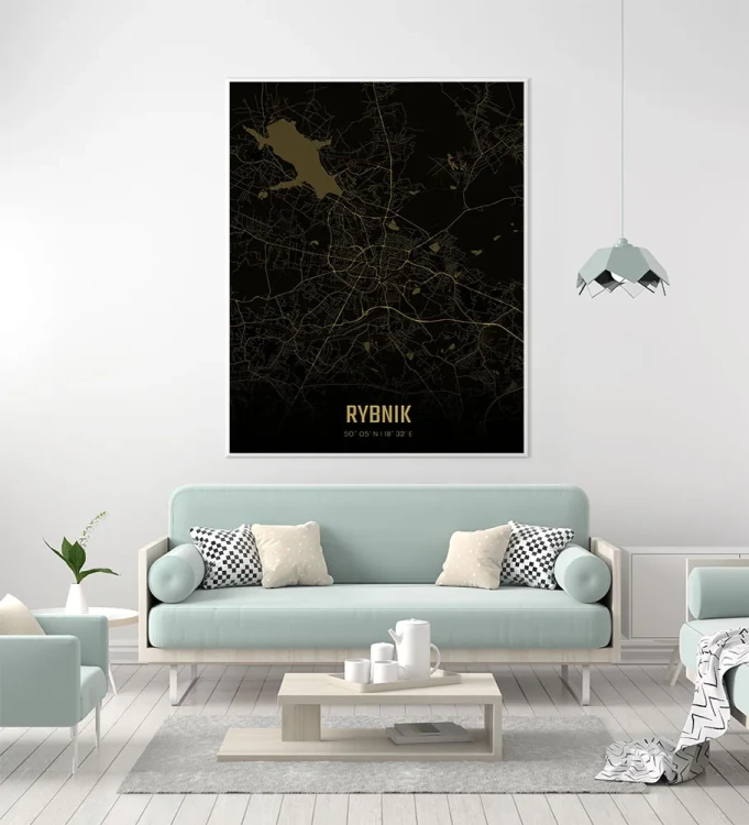 Plakat Rybnik amber night mockup