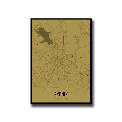Plakat Rybnik amber białe tło