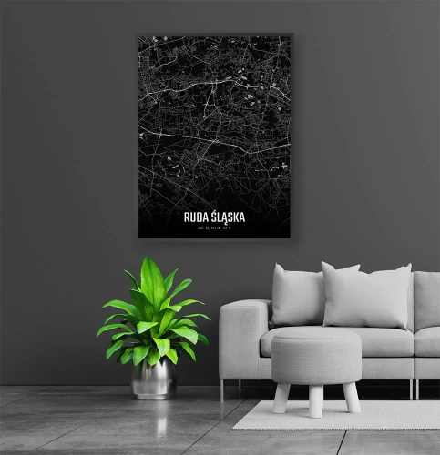 Plakat Ruda Śląska night mockup