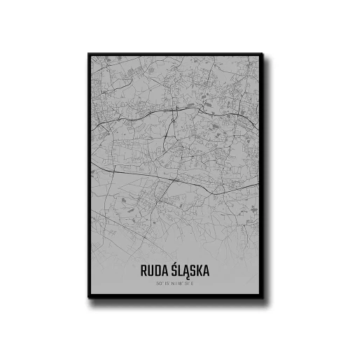 Plakat Ruda Śląska fog białe tło
