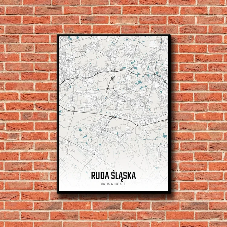 Plakat Ruda Śląska day tło ściana czerwone cegły