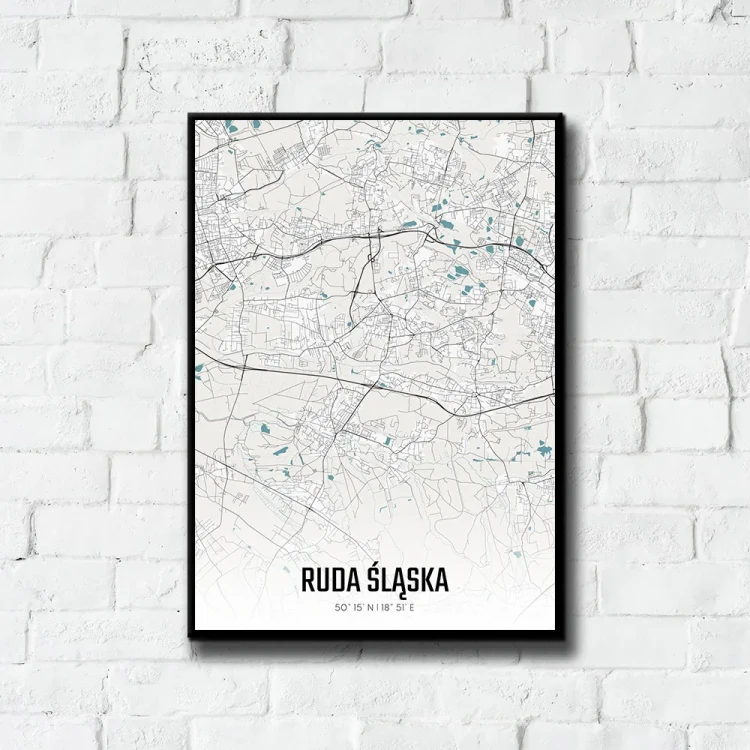Plakat Ruda Śląska day tło ściana białe cegły