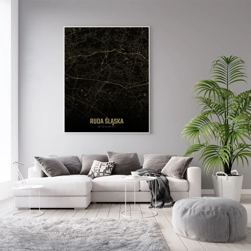 Plakat Ruda Śląska amber night mockup
