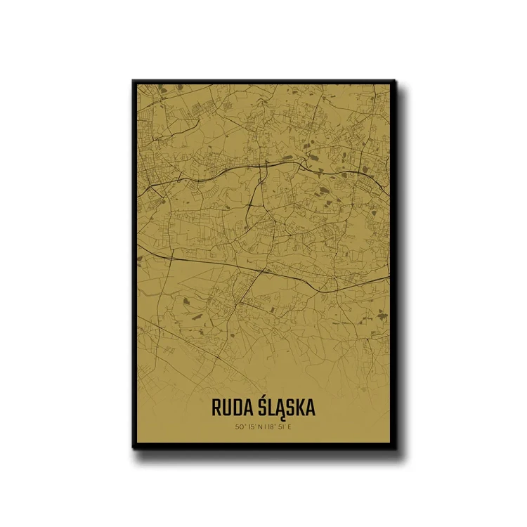 Plakat Ruda Śląska amber białe tło