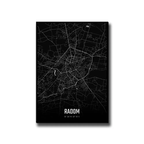 Plakat Radom night białe tło