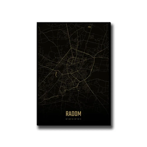 Plakat Radom amber night białe tło
