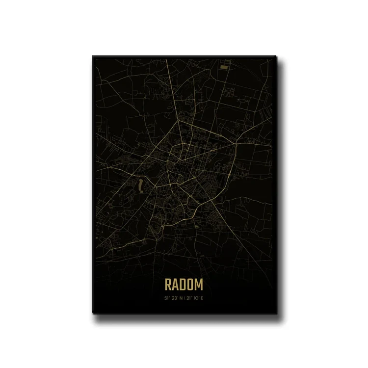 Plakat Radom amber night białe tło