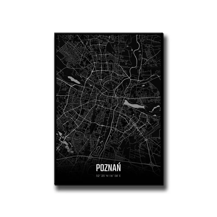 Plakat Poznań night białe tło