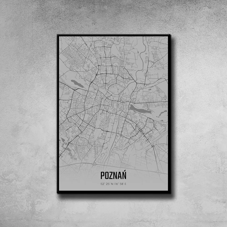 Plakat Poznań fog tło ściana szary beton