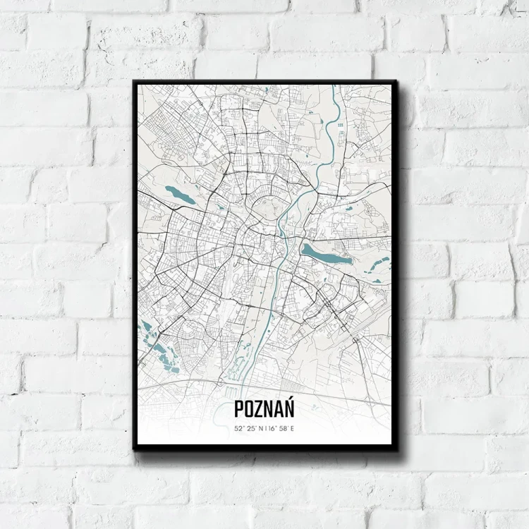 Plakat Poznań day tło ściana białe cegły