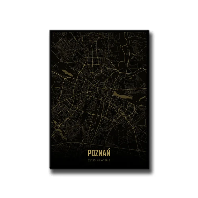 Plakat Poznań amber night białe tło