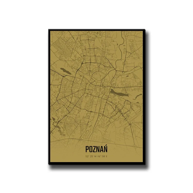 Plakat Poznań amber białe tło