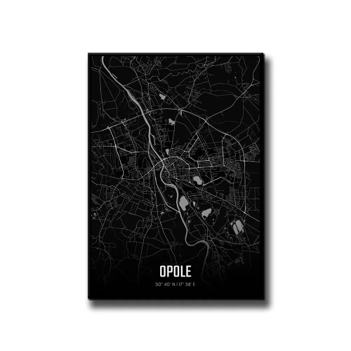 Plakat Opole night białe tło