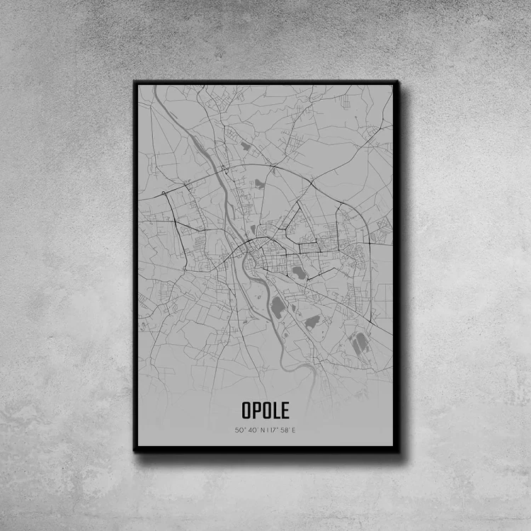 Plakat Opole fog tło ściana szary beton