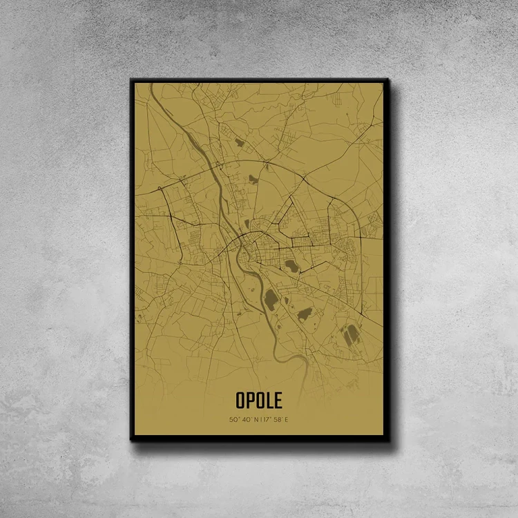 Plakat Opole amber tło ściana szary beton