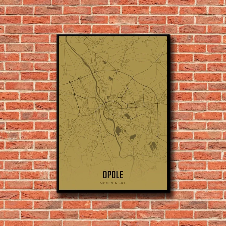 Plakat Opole amber tło ściana czerwone cegły