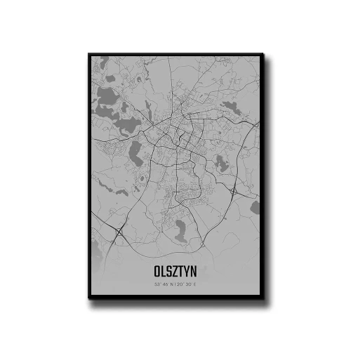 Plakat Olsztyn fog białe tło