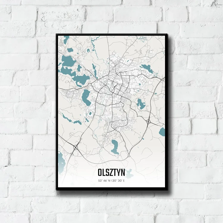 Plakat Olsztyn day tło ściana białe cegły