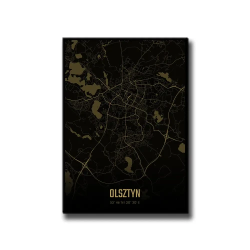 Plakat Olsztyn amber night białe tło