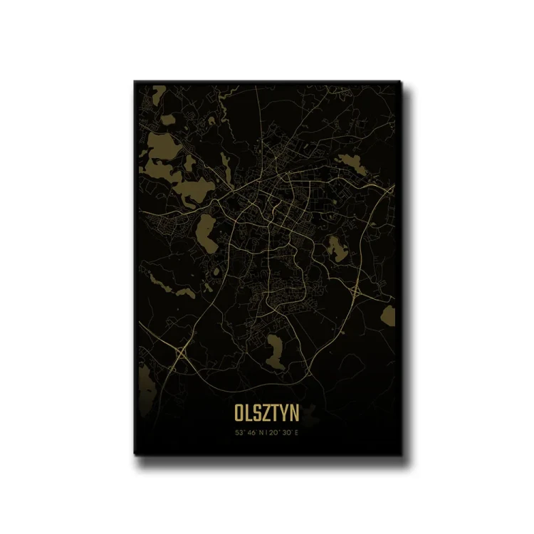 Plakat Olsztyn amber night białe tło