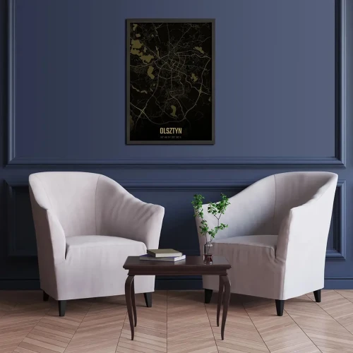 Plakat Olsztyn amber night mockup