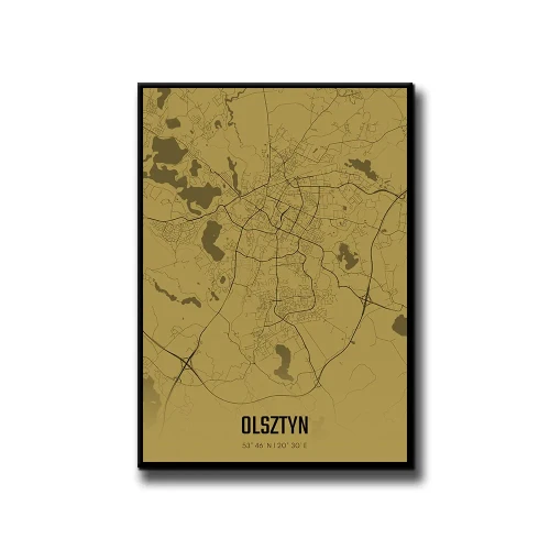 Plakat Olsztyn amber białe tło