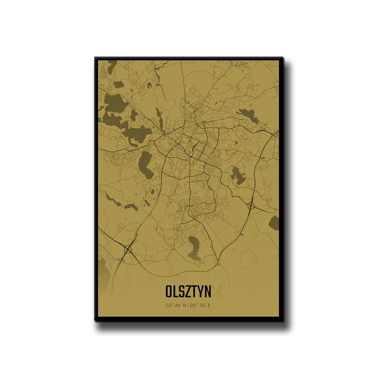 Plakat Olsztyn amber białe tło