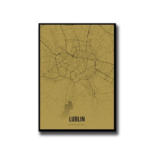 Plakat Lublin amber białe tło