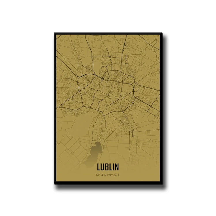 Plakat Lublin amber białe tło