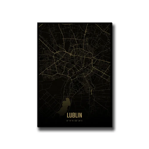 Plakat Lublin amber night białe tło