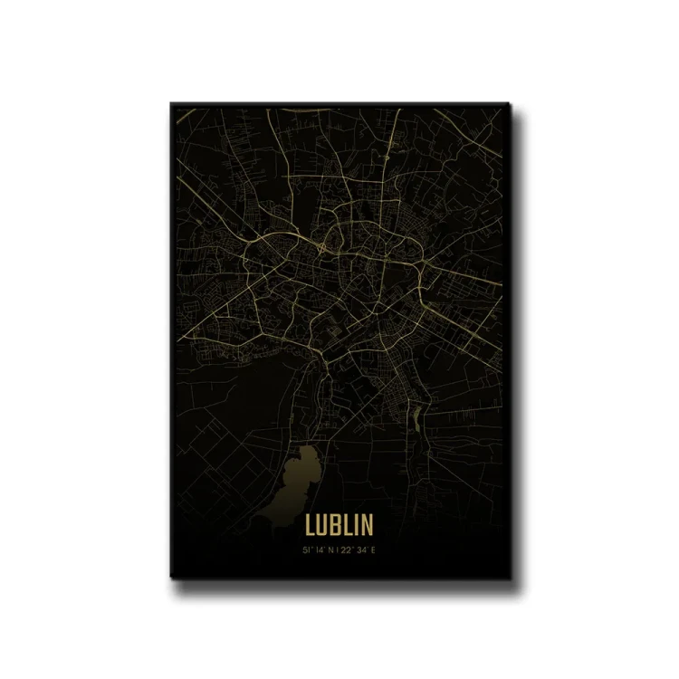Plakat Lublin amber night białe tło