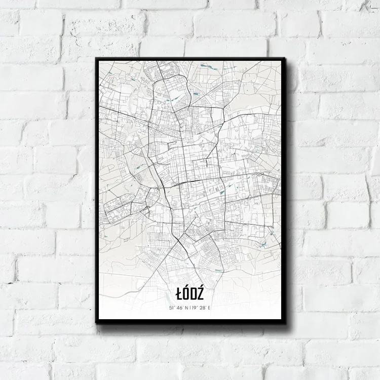 Plakat Łódź day tło ściana białe cegły