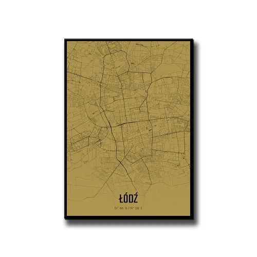 Plakat Łódź amber białe tło