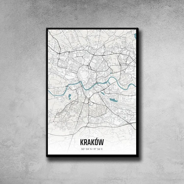 Plakat Kraków day tło ściana szary beton