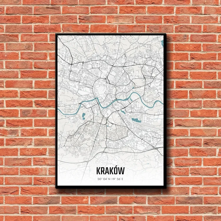 Plakat Kraków day tło ściana czerwone cegły