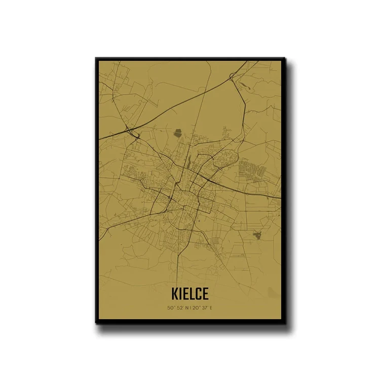 Plakat Kielce amber białe tło