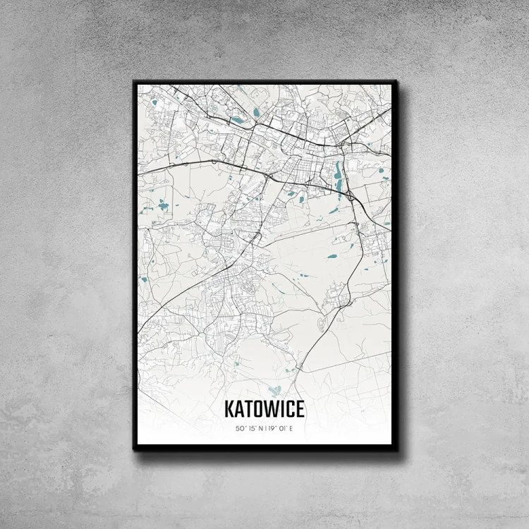 Plakat Katowice day tło ściana szary beton