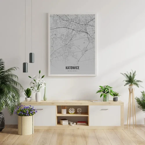 Plakat Katowice fog mockup