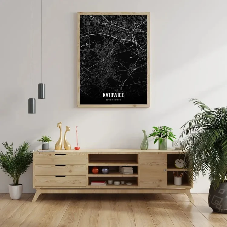 Plakat Katowice night mockup