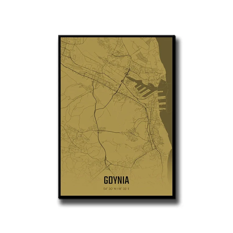 Plakat Gdynia amber białe tło