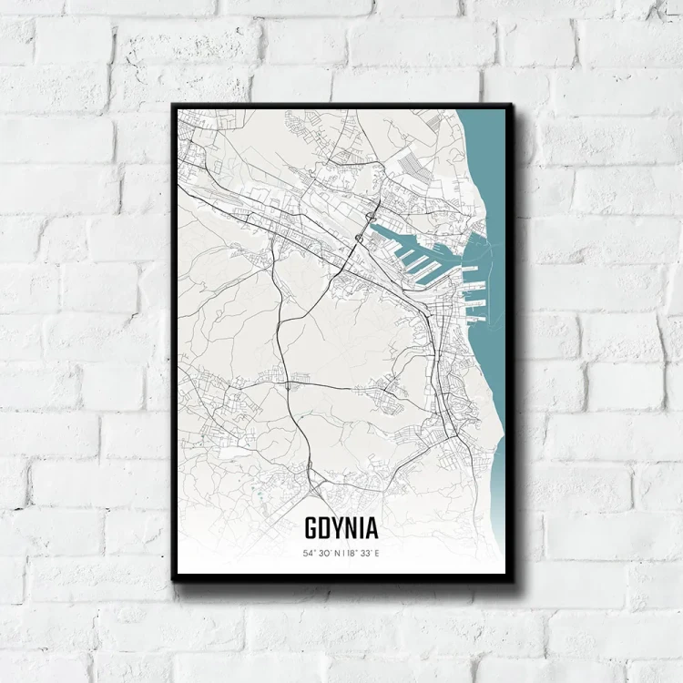 Plakat Gdynia day tło ściana białe cegły