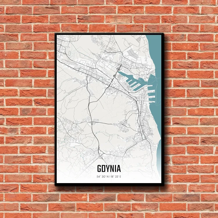 Plakat Gdynia day tło ściana czerwone cegły