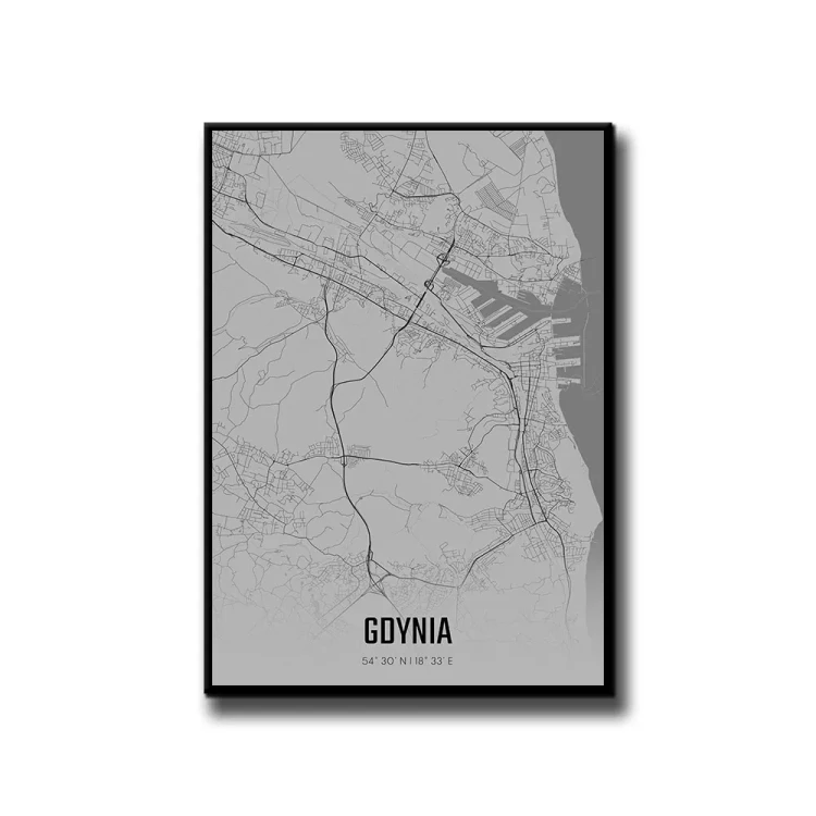 Plakat Gdynia fog białe tło