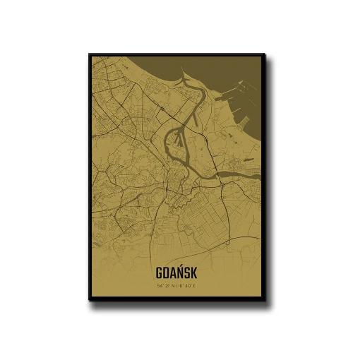 Plakat Gdańsk amber białe tło
