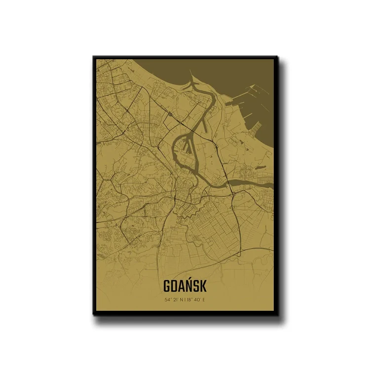 Plakat Gdańsk amber białe tło