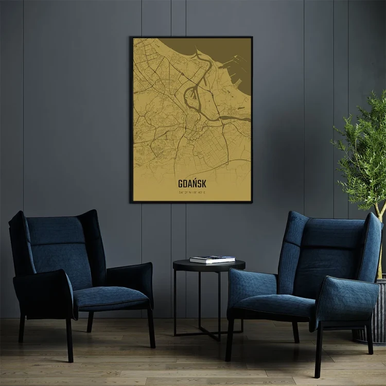 Plakat Gdańsk amber mockup
