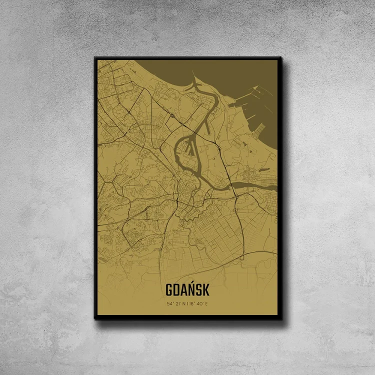 Plakat Gdańsk amber tło ściana szary beton