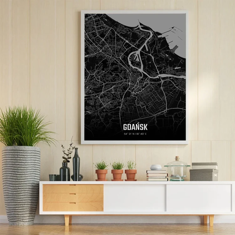 Plakat Gdańsk night mockup