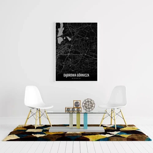 Plakat Dąbrowa Górnicza night mockup